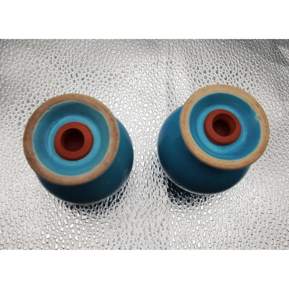 Fiesta Turquoise Salt and Pepper Shakers Set Fiestaware Ceramic Blue 2.25in